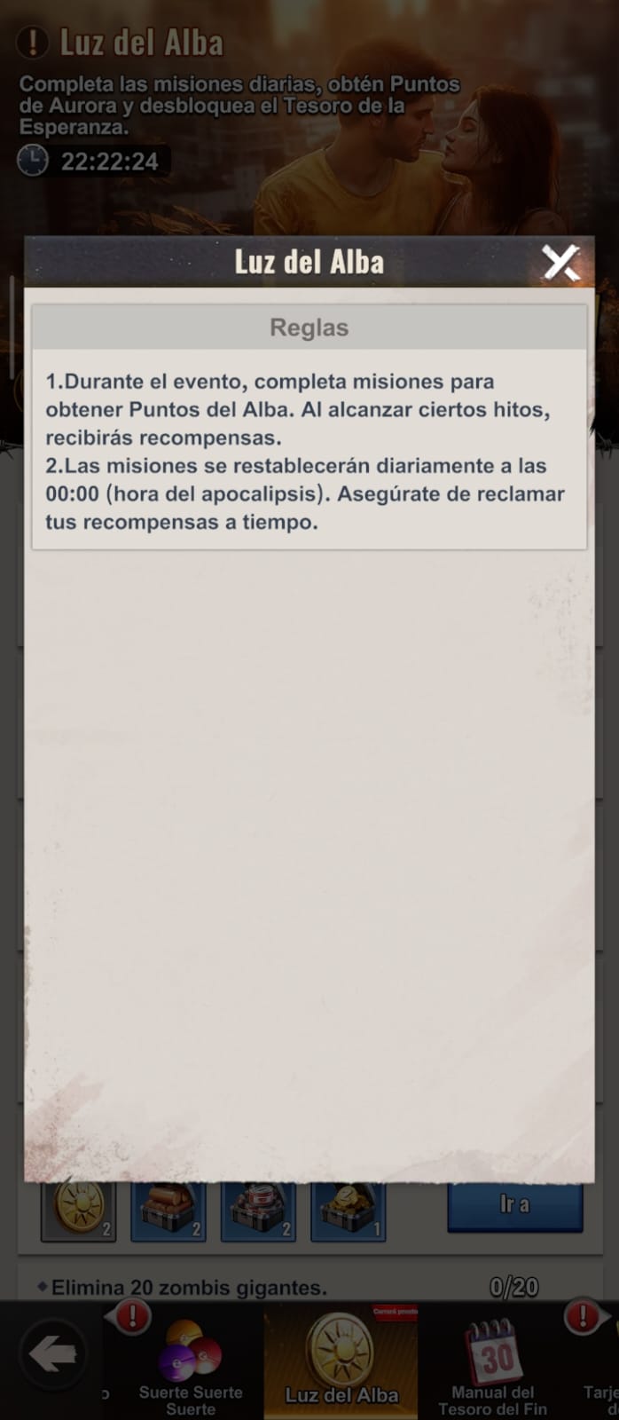 Luz del Alba interfaz